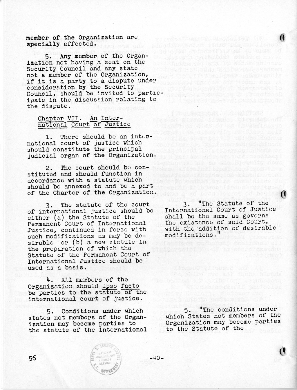 Report, Comments and Proposed Amendments Concerning the Dumbarton Oaks Proposals, Submitted by the Delegations to the United Nations Conference on International Organization