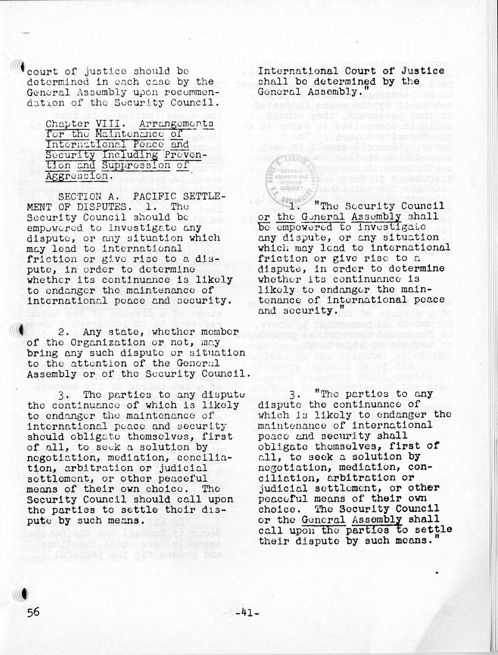 Report, Comments and Proposed Amendments Concerning the Dumbarton Oaks Proposals, Submitted by the Delegations to the United Nations Conference on International Organization