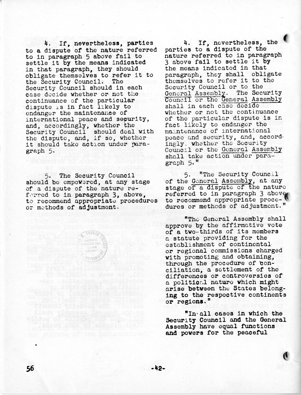 Report, Comments and Proposed Amendments Concerning the Dumbarton Oaks Proposals, Submitted by the Delegations to the United Nations Conference on International Organization