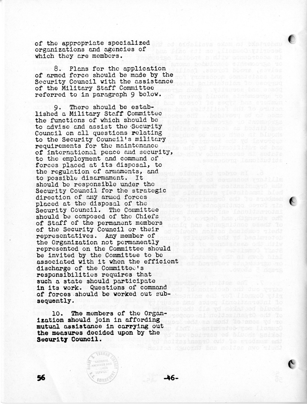 Report, Comments and Proposed Amendments Concerning the Dumbarton Oaks Proposals, Submitted by the Delegations to the United Nations Conference on International Organization
