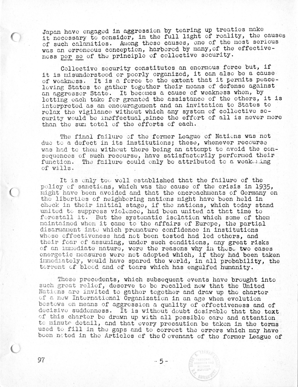 Report, Comments and Proposed Amendments Concerning the Dumbarton Oaks Proposals, Submitted by the Delegations to the United Nations Conference on International Organization