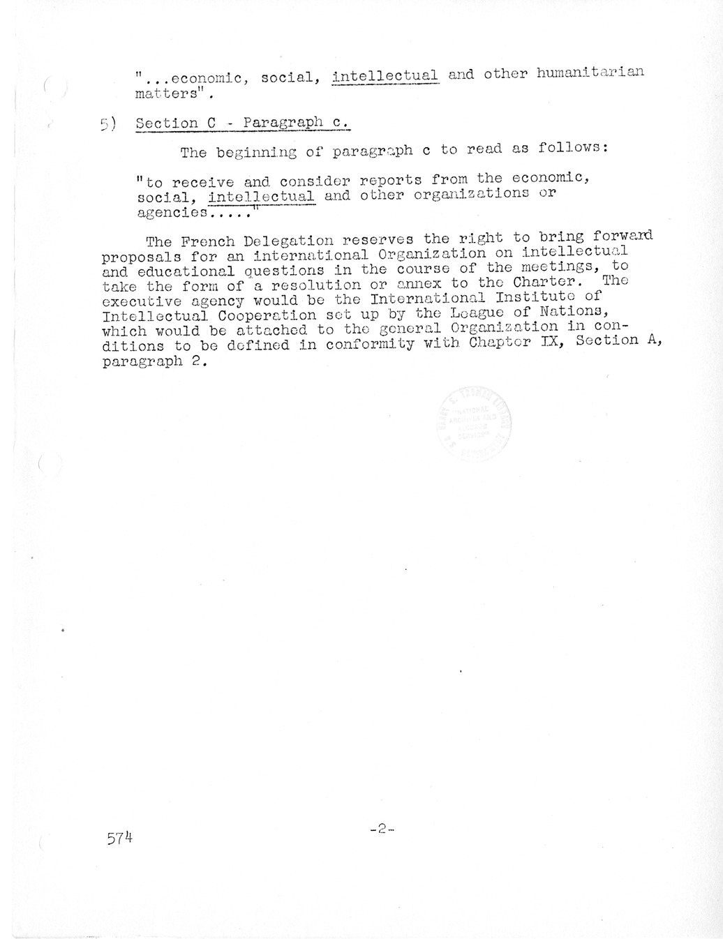 Report, Comments and Proposed Amendments Concerning the Dumbarton Oaks Proposals, Submitted by the Delegations to the United Nations Conference on International Organization