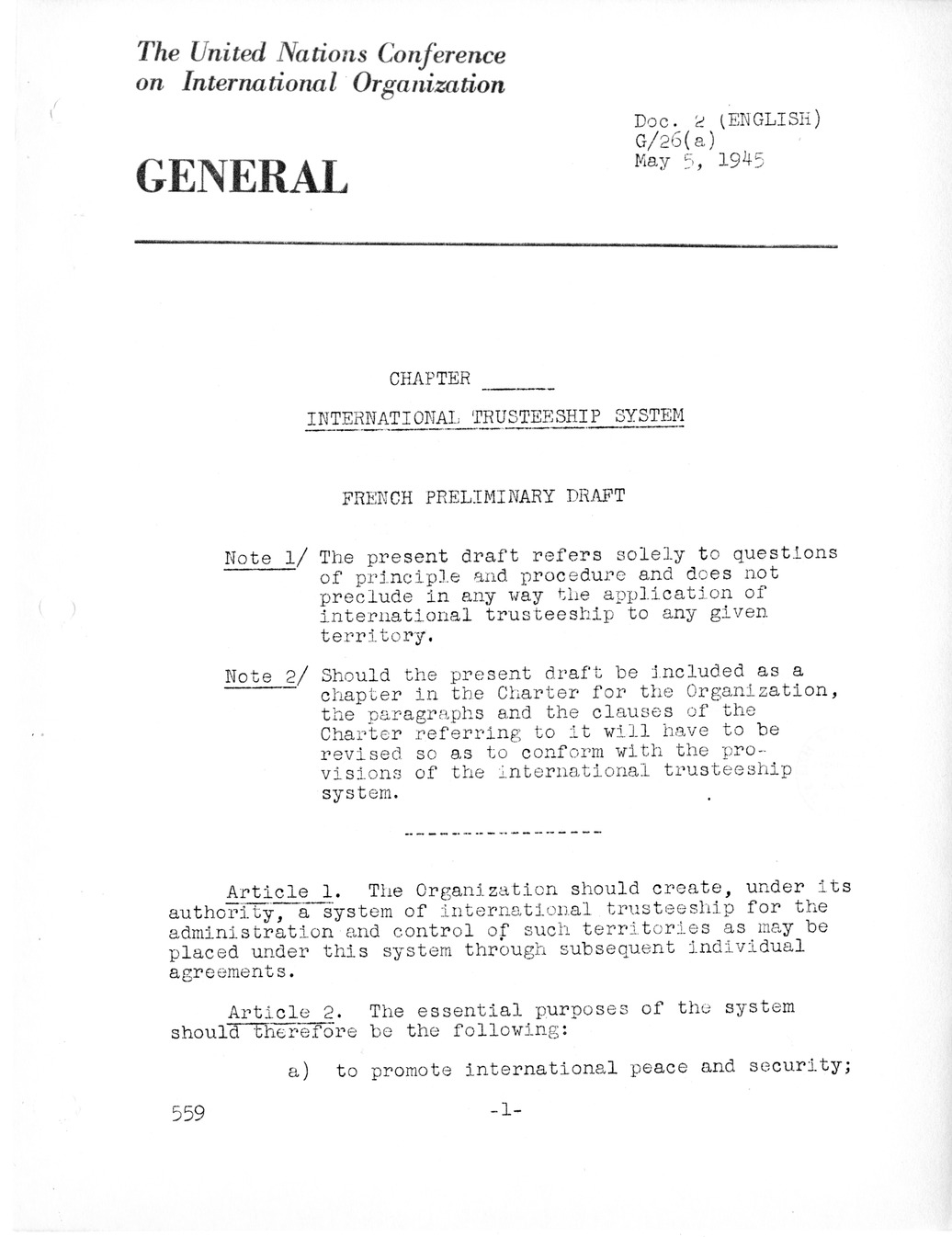 Report, Comments and Proposed Amendments Concerning the Dumbarton Oaks Proposals, Submitted by the Delegations to the United Nations Conference on International Organization
