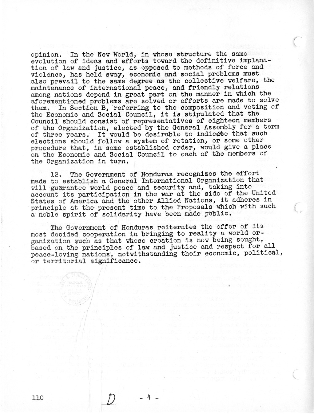 Report, Comments and Proposed Amendments Concerning the Dumbarton Oaks Proposals, Submitted by the Delegations to the United Nations Conference on International Organization