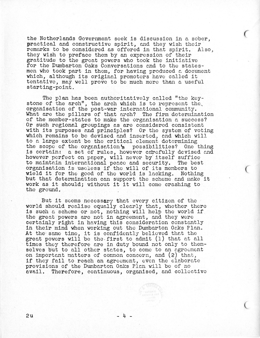 Report, Comments and Proposed Amendments Concerning the Dumbarton Oaks Proposals, Submitted by the Delegations to the United Nations Conference on International Organization