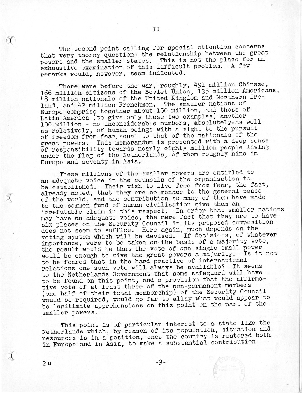 Report, Comments and Proposed Amendments Concerning the Dumbarton Oaks Proposals, Submitted by the Delegations to the United Nations Conference on International Organization