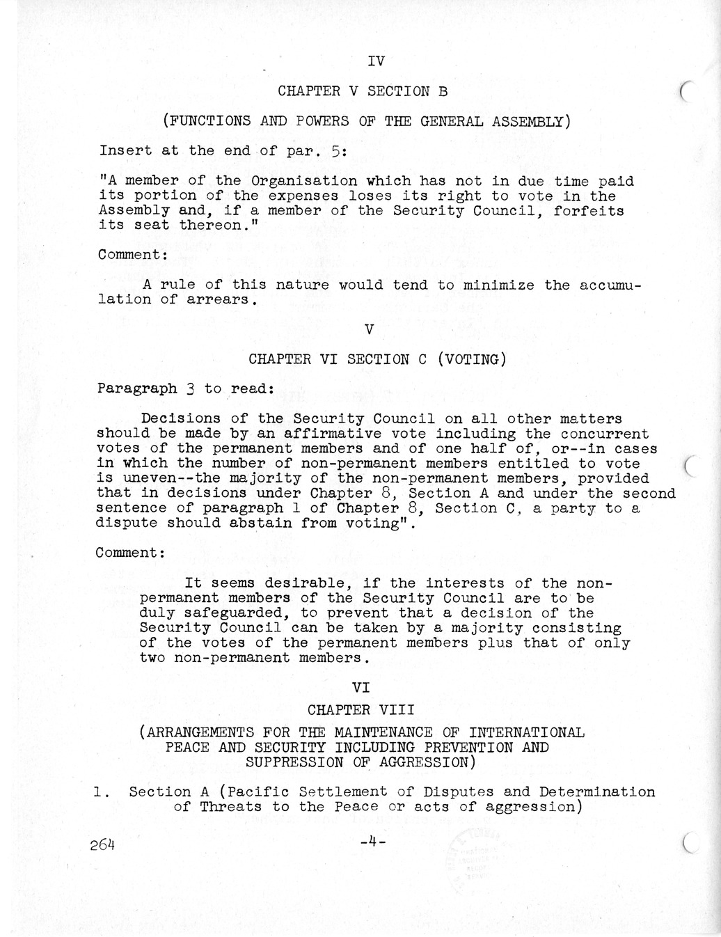 Report, Comments and Proposed Amendments Concerning the Dumbarton Oaks Proposals, Submitted by the Delegations to the United Nations Conference on International Organization