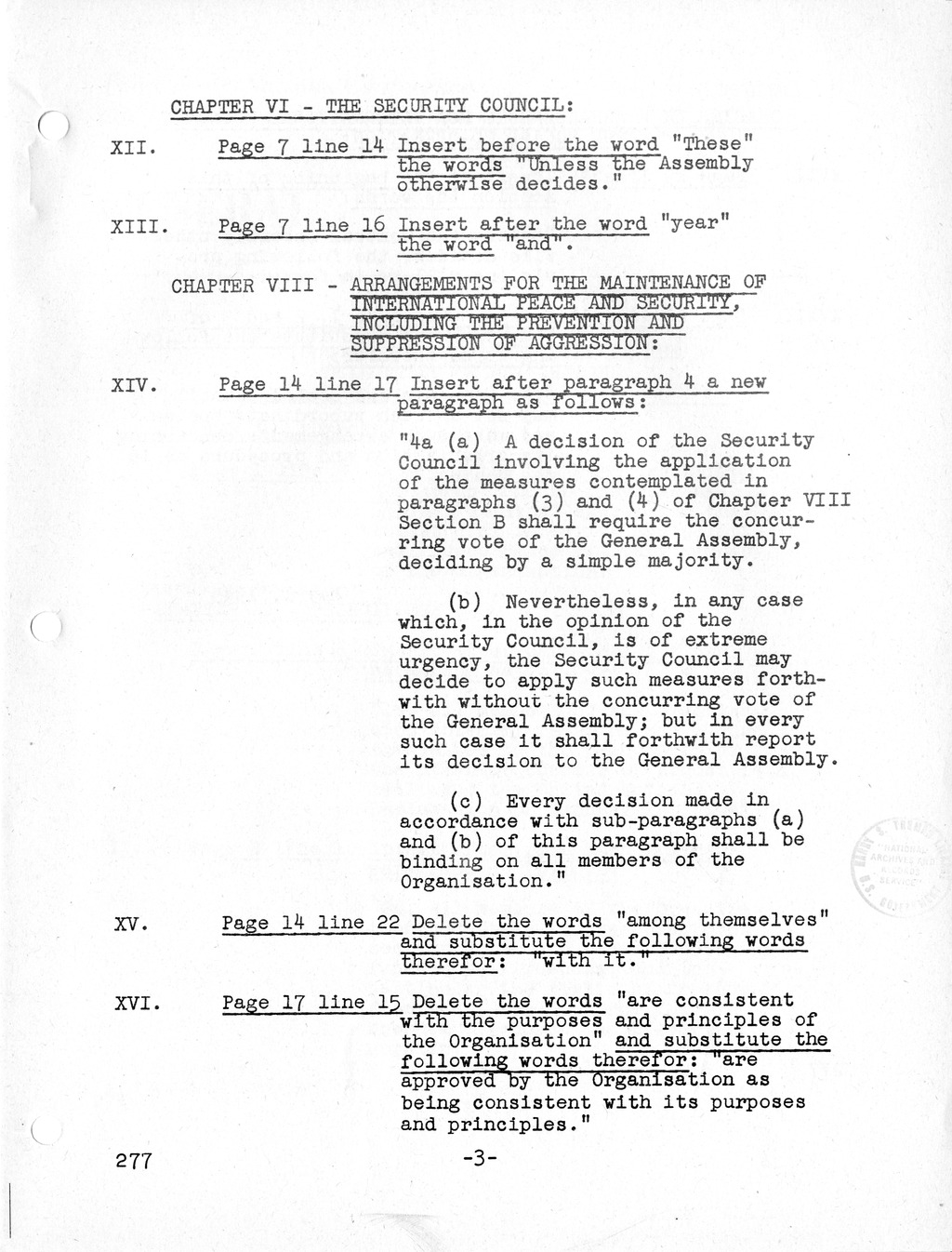 Report, Comments and Proposed Amendments Concerning the Dumbarton Oaks Proposals, Submitted by the Delegations to the United Nations Conference on International Organization