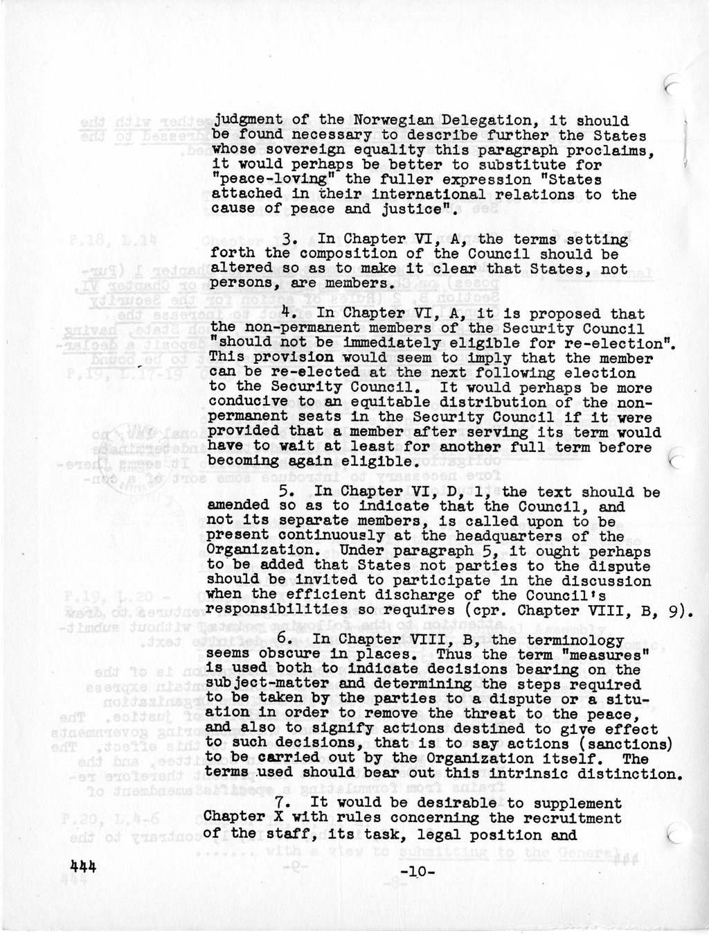 Report, Comments and Proposed Amendments Concerning the Dumbarton Oaks Proposals, Submitted by the Delegations to the United Nations Conference on International Organization
