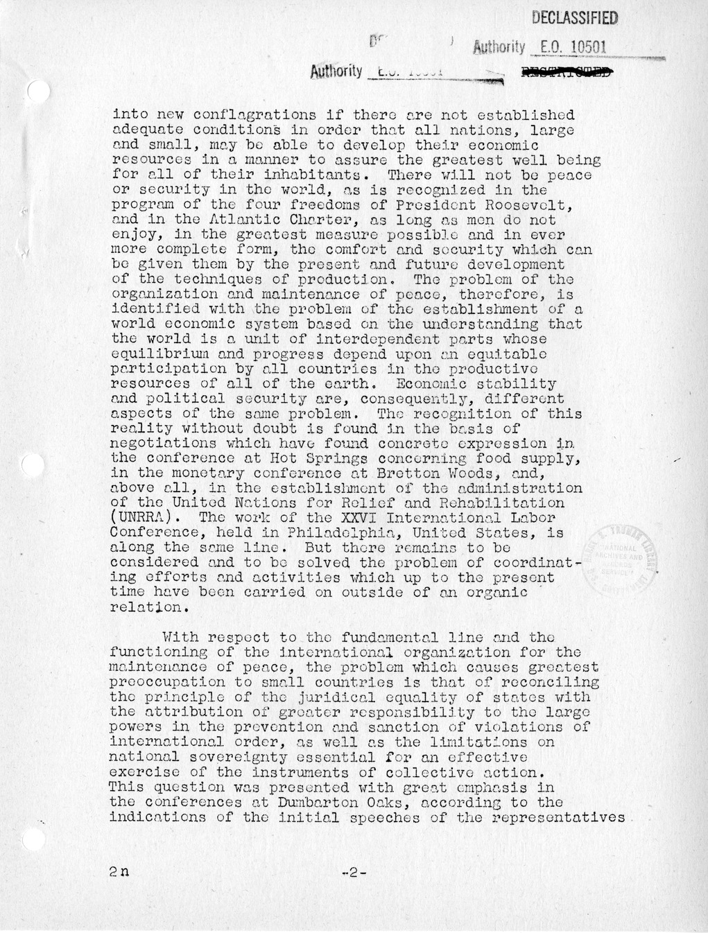 Report, Comments and Proposed Amendments Concerning the Dumbarton Oaks Proposals, Submitted by the Delegations to the United Nations Conference on International Organization