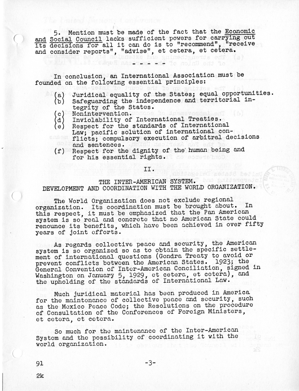 Report, Comments and Proposed Amendments Concerning the Dumbarton Oaks Proposals, Submitted by the Delegations to the United Nations Conference on International Organization