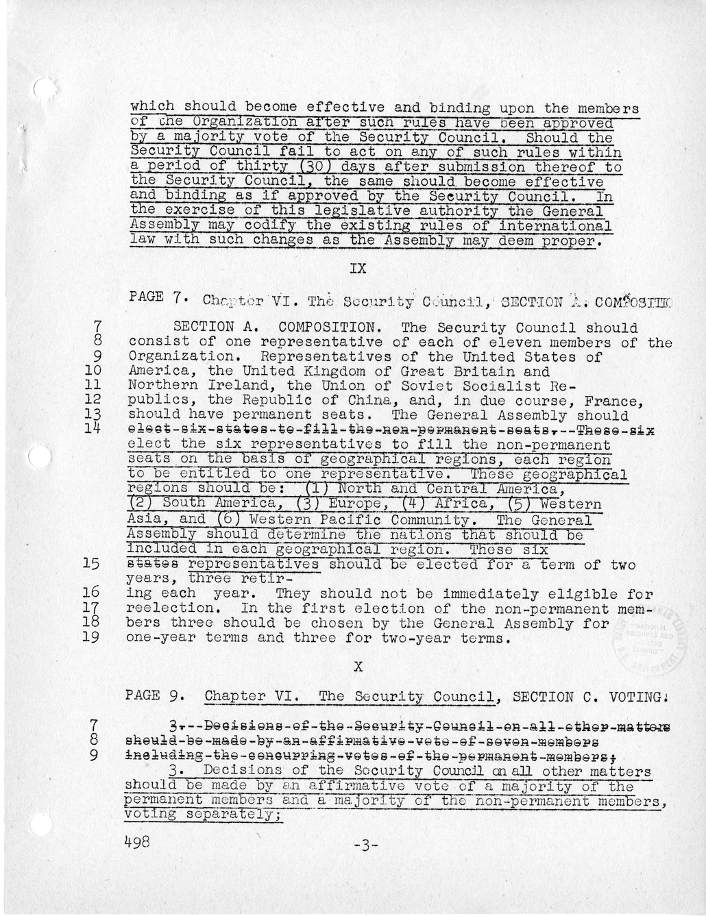 Report, Comments and Proposed Amendments Concerning the Dumbarton Oaks Proposals, Submitted by the Delegations to the United Nations Conference on International Organization