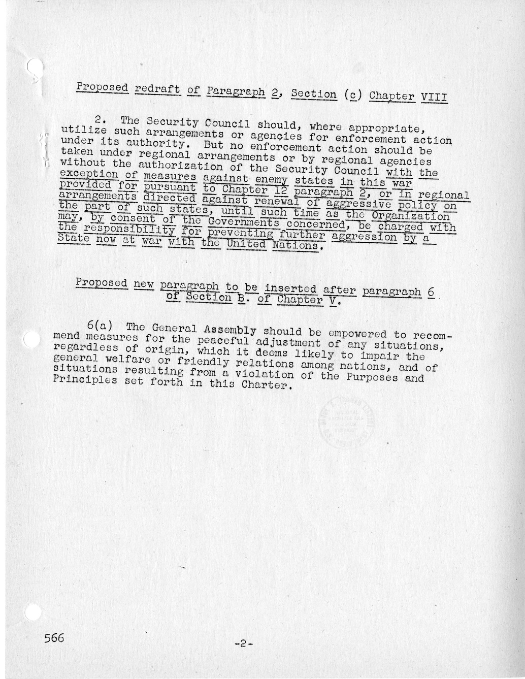 Report, Comments and Proposed Amendments Concerning the Dumbarton Oaks Proposals, Submitted by the Delegations to the United Nations Conference on International Organization