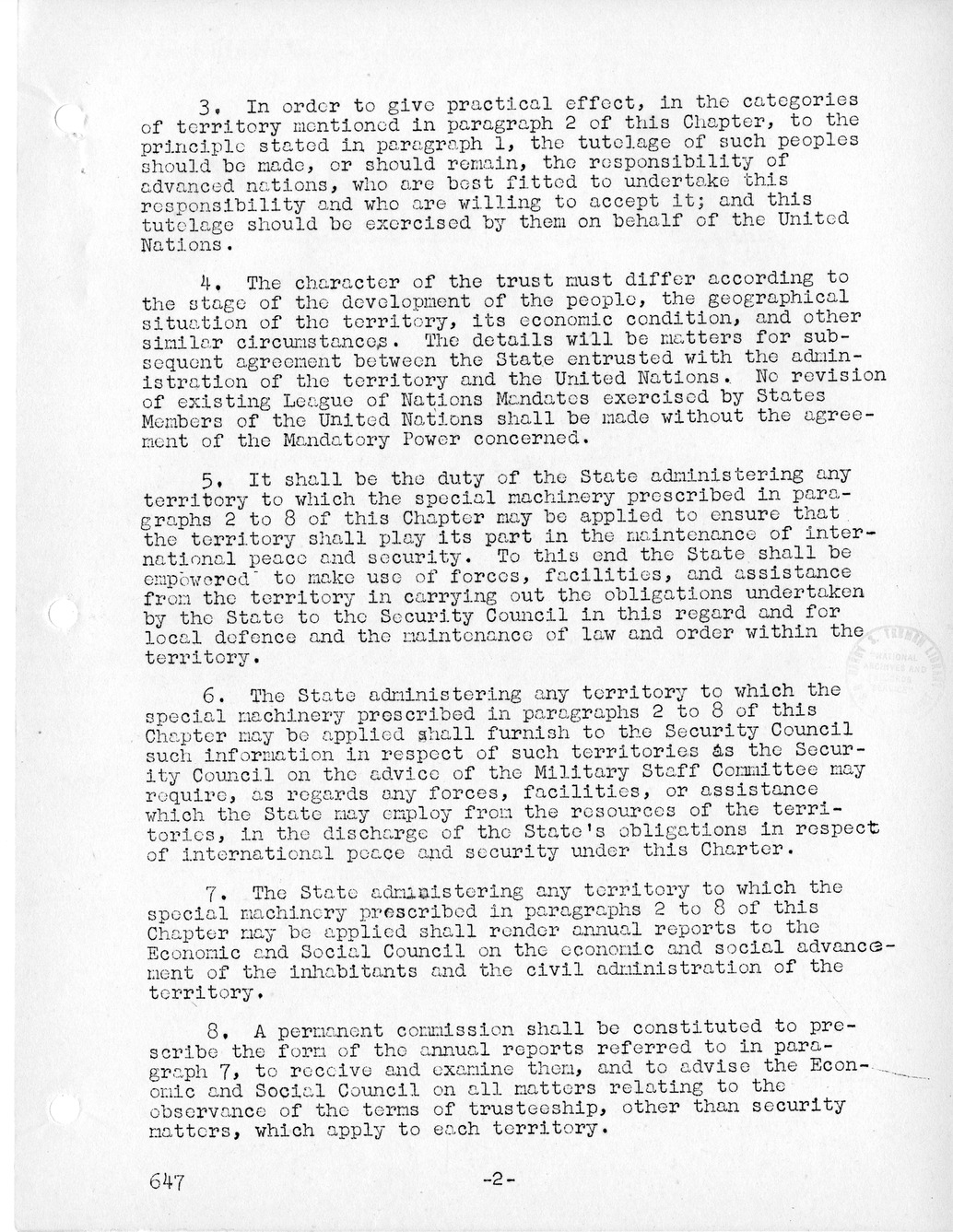 Report, Comments and Proposed Amendments Concerning the Dumbarton Oaks Proposals, Submitted by the Delegations to the United Nations Conference on International Organization
