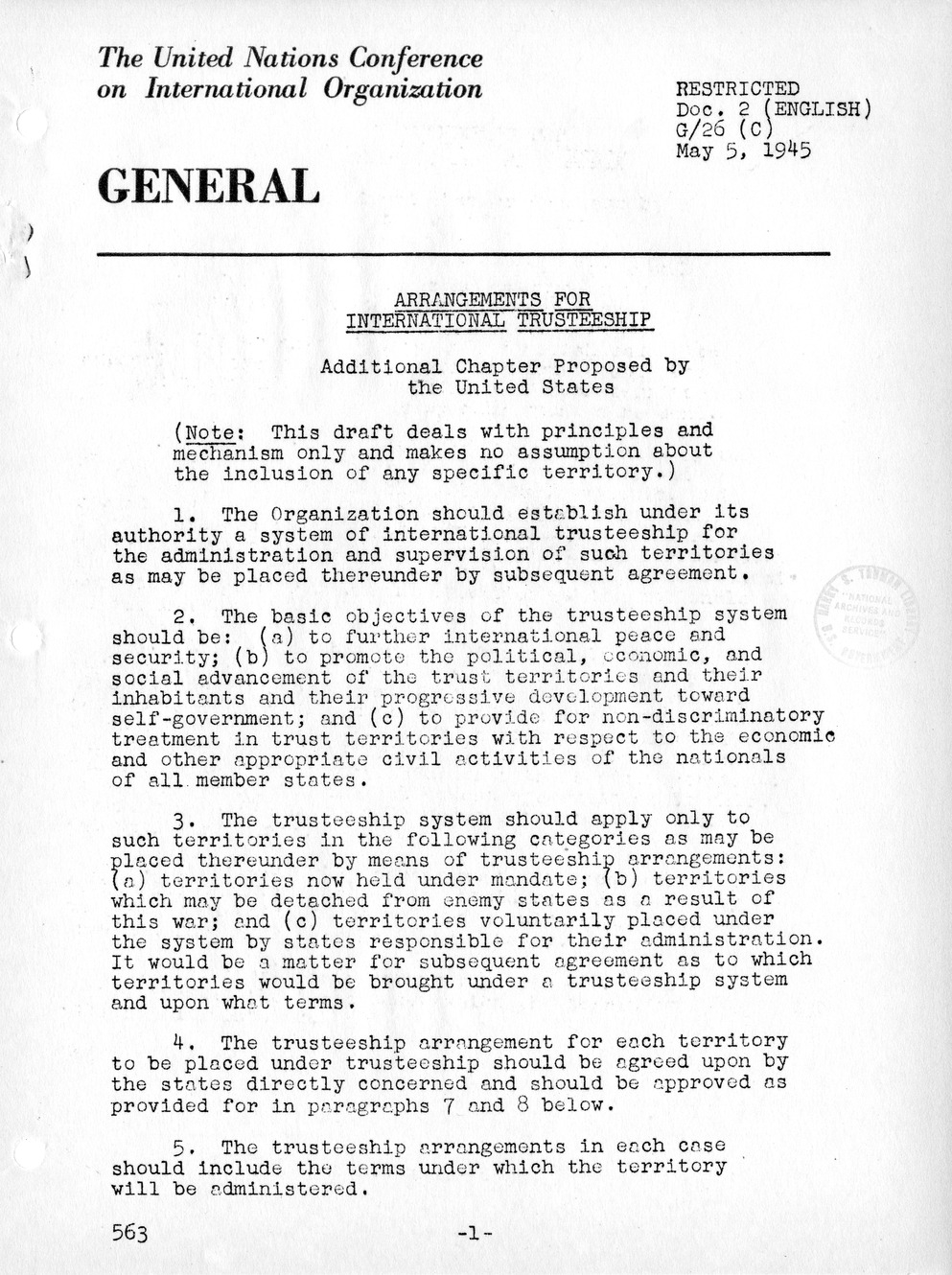 Report, Comments and Proposed Amendments Concerning the Dumbarton Oaks Proposals, Submitted by the Delegations to the United Nations Conference on International Organization