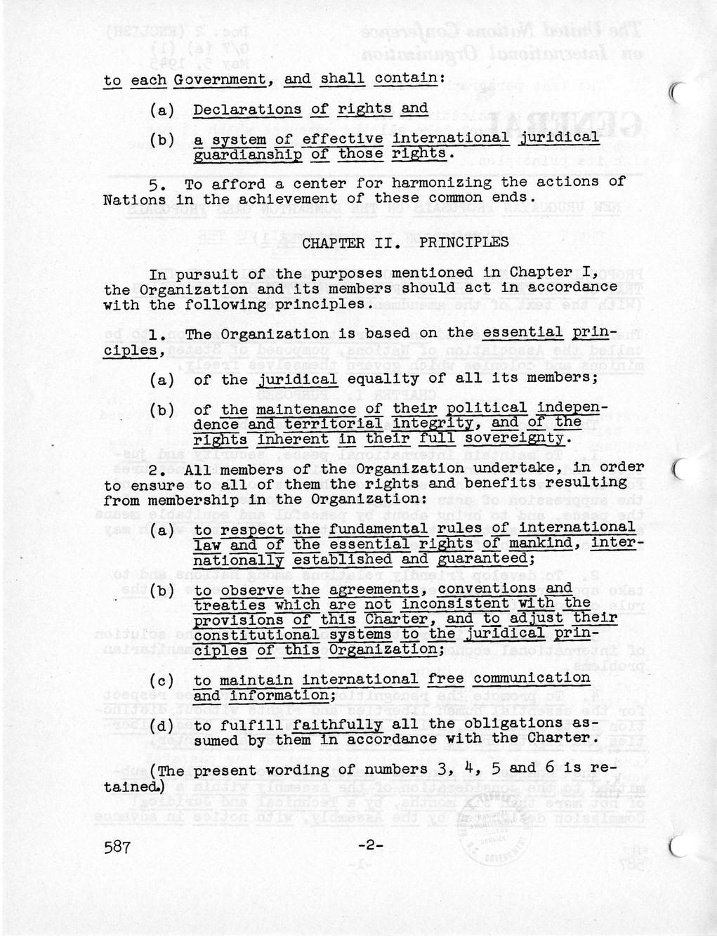 Report, Comments and Proposed Amendments Concerning the Dumbarton Oaks Proposals, Submitted by the Delegations to the United Nations Conference on International Organization
