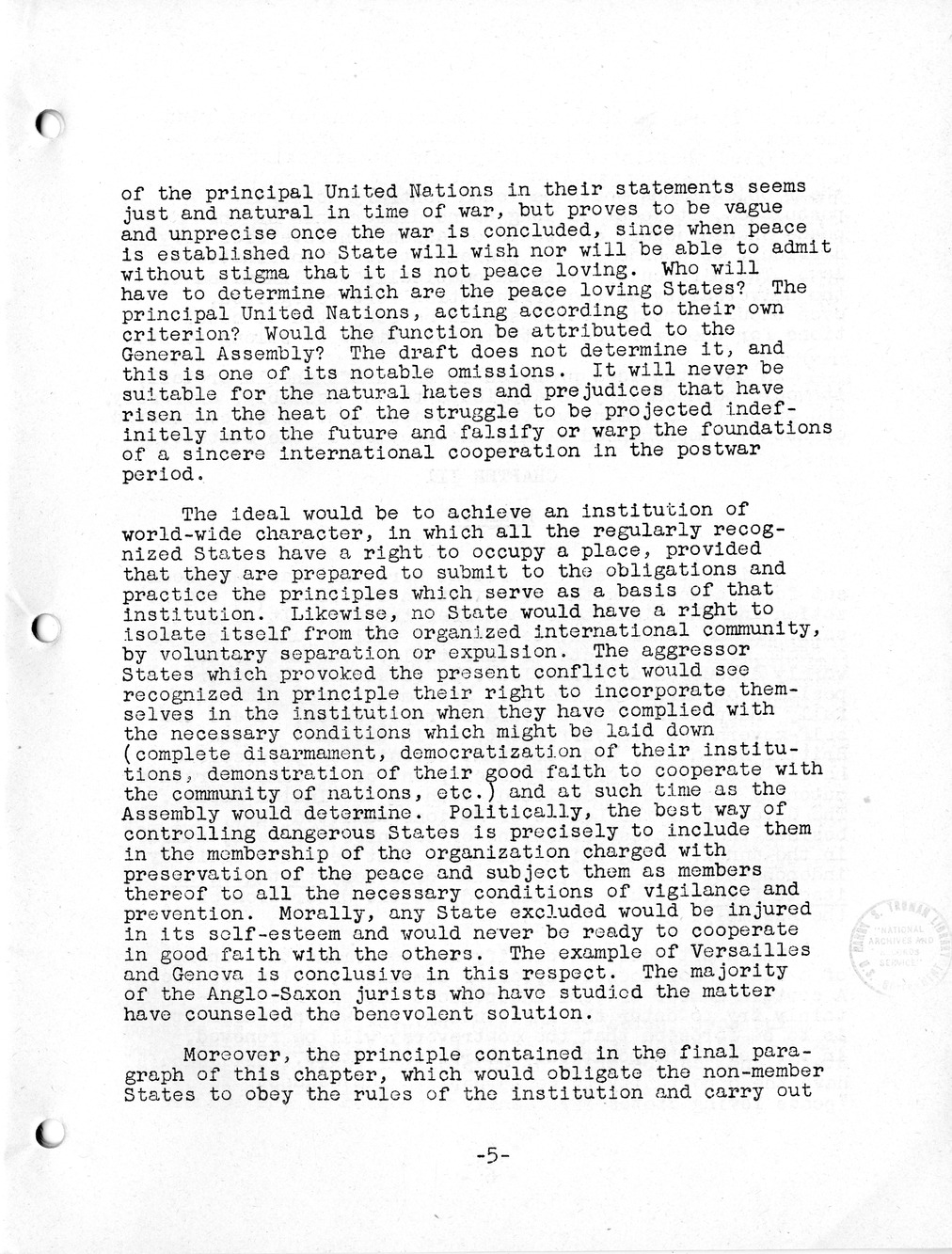 Report, Comments and Proposed Amendments Concerning the Dumbarton Oaks Proposals, Submitted by the Delegations to the United Nations Conference on International Organization