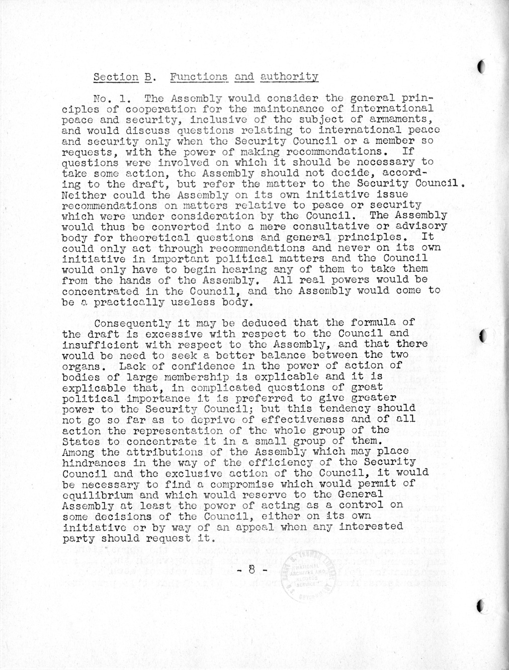 Report, Comments and Proposed Amendments Concerning the Dumbarton Oaks Proposals, Submitted by the Delegations to the United Nations Conference on International Organization