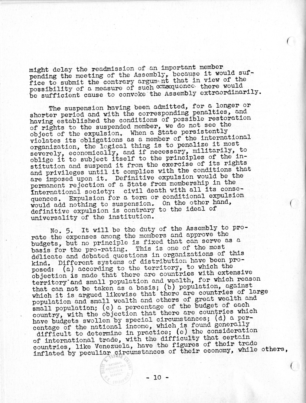 Report, Comments and Proposed Amendments Concerning the Dumbarton Oaks Proposals, Submitted by the Delegations to the United Nations Conference on International Organization