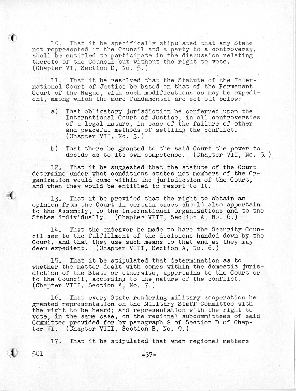 Report, Comments and Proposed Amendments Concerning the Dumbarton Oaks Proposals, Submitted by the Delegations to the United Nations Conference on International Organization