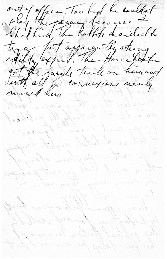 Longhand Note of Judge Harry S. Truman