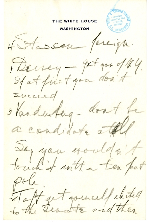 Longhand Draft of Gridiron Dinner Speech of President Harry S. Truman