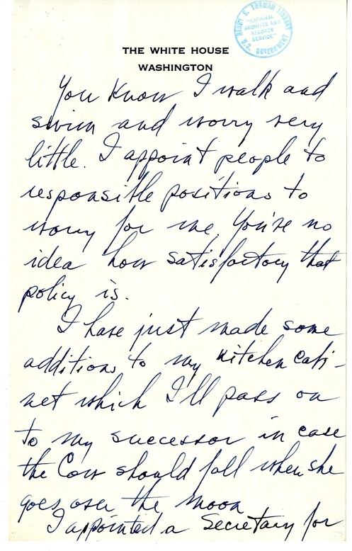 Longhand Note of President Harry S. Truman