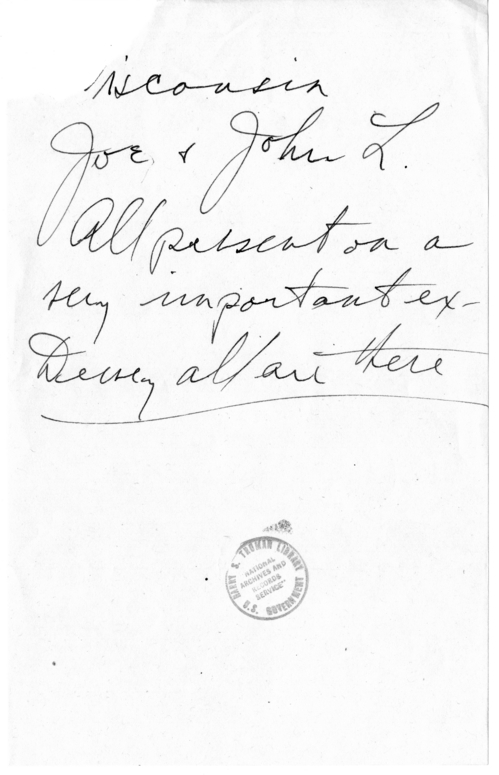 Longhand Note of President Harry S. Truman