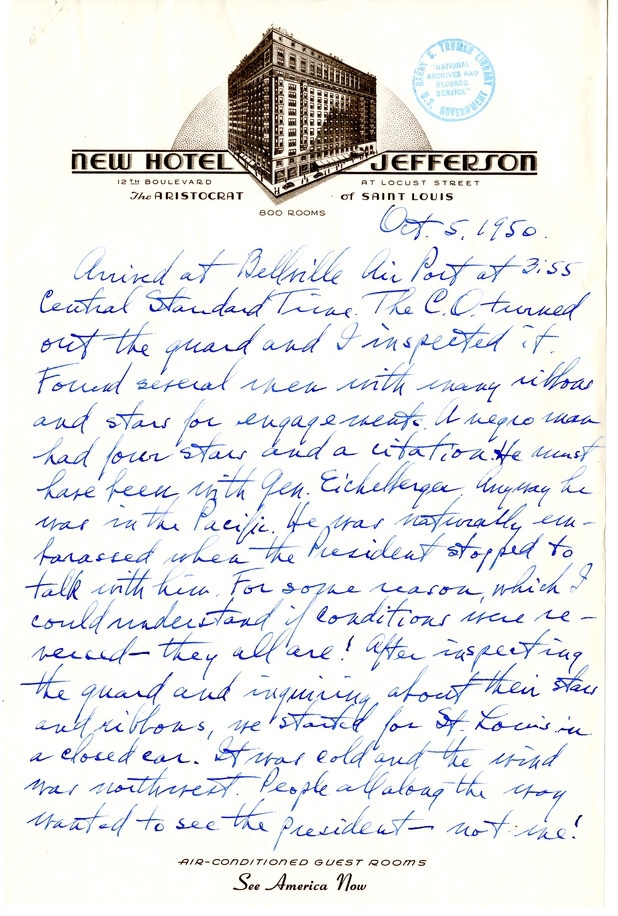 Longhand Note of President Harry S. Truman