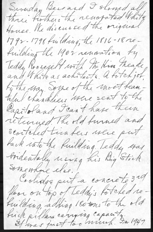 Longhand Note of President Harry S. Truman [includes February 29 and March 2, 1952]