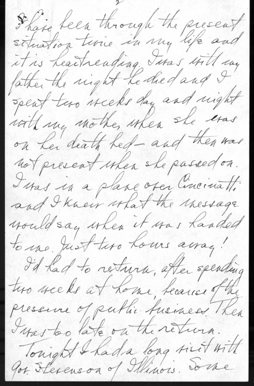 Longhand Note of President Harry S. Truman