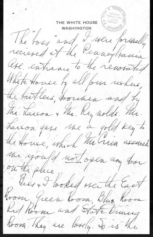 Longhand Note of President Harry S. Truman