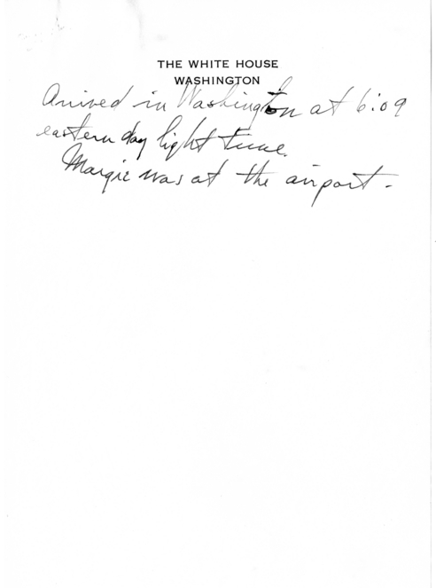 Longhand Note of President Harry S. Truman