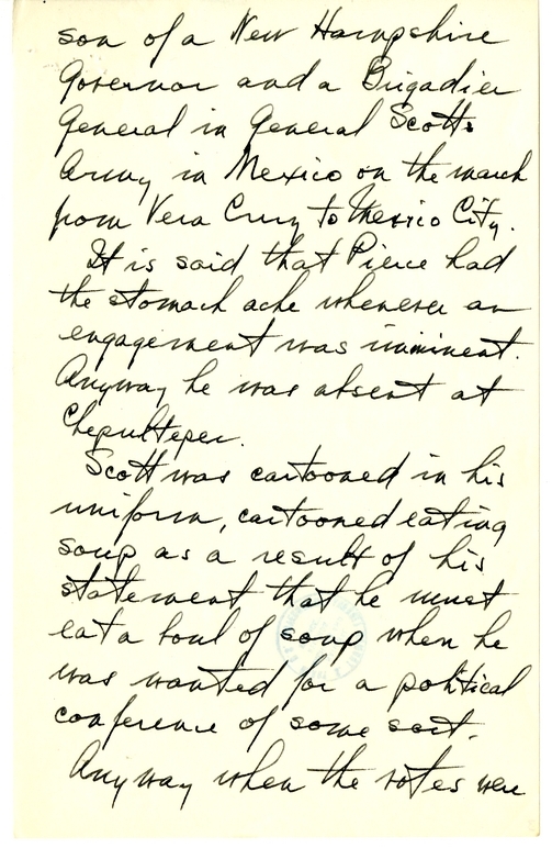 Longhand Note of President Harry S. Truman