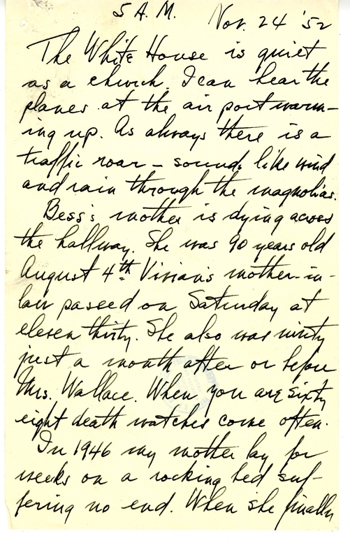 Longhand Note of President Harry S. Truman