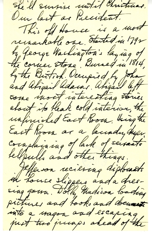 Longhand Note of President Harry S. Truman