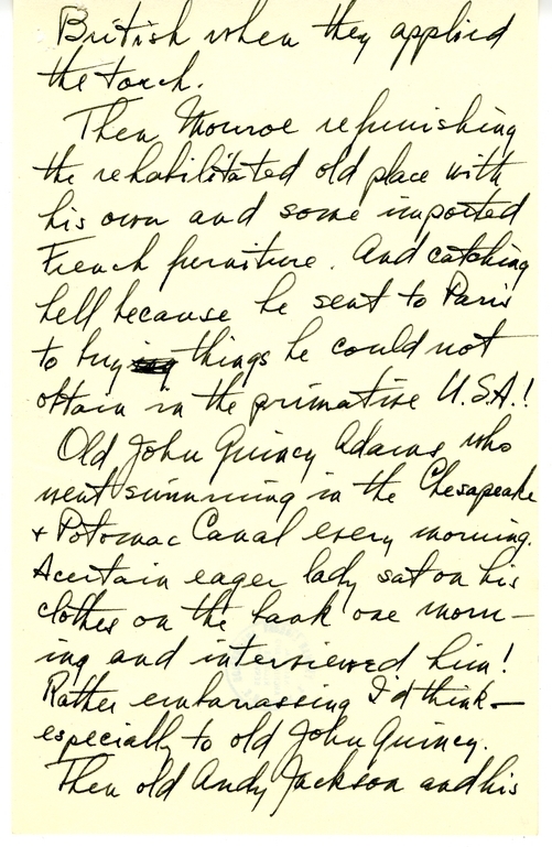 Longhand Note of President Harry S. Truman