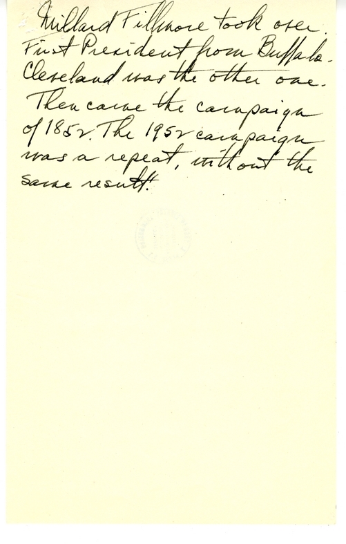 Longhand Note of President Harry S. Truman