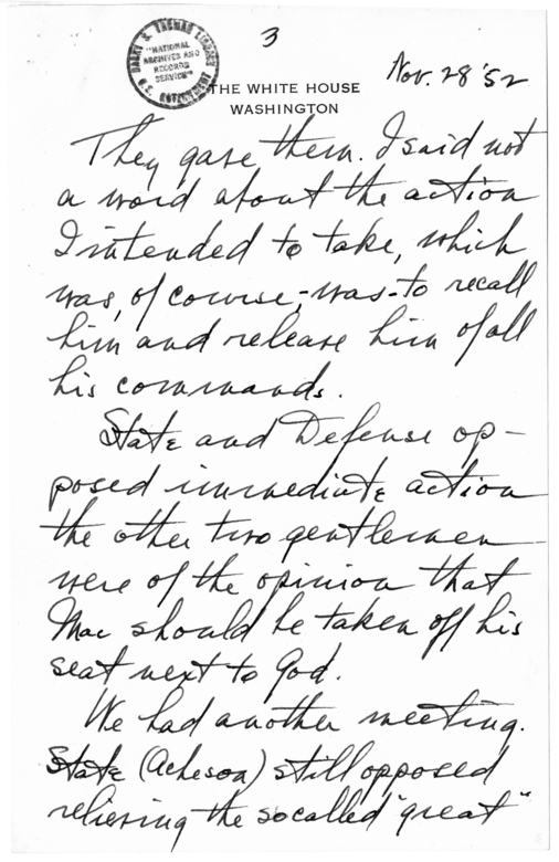 Unsent Letter from President Harry S. Truman to John T. O'Rourke