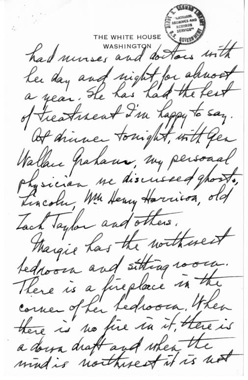 Longhand Note of President Harry S. Truman