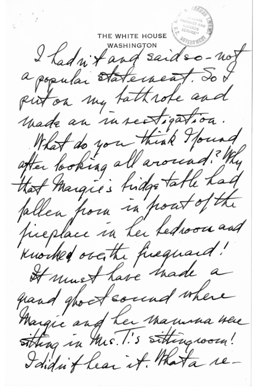 Longhand Note of President Harry S. Truman