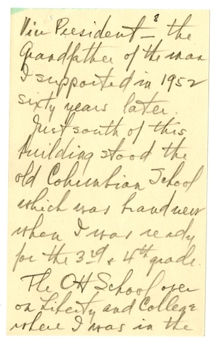 Longhand Note of Former President Harry S. Truman