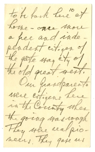 Longhand Note of Former President Harry S. Truman