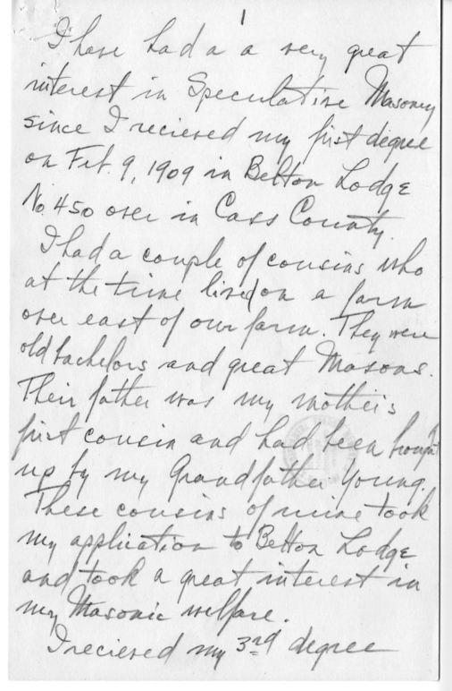 Longhand Note of Former President Harry S. Truman