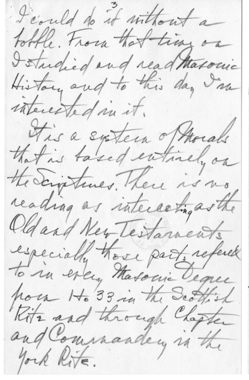 Longhand Note of Former President Harry S. Truman