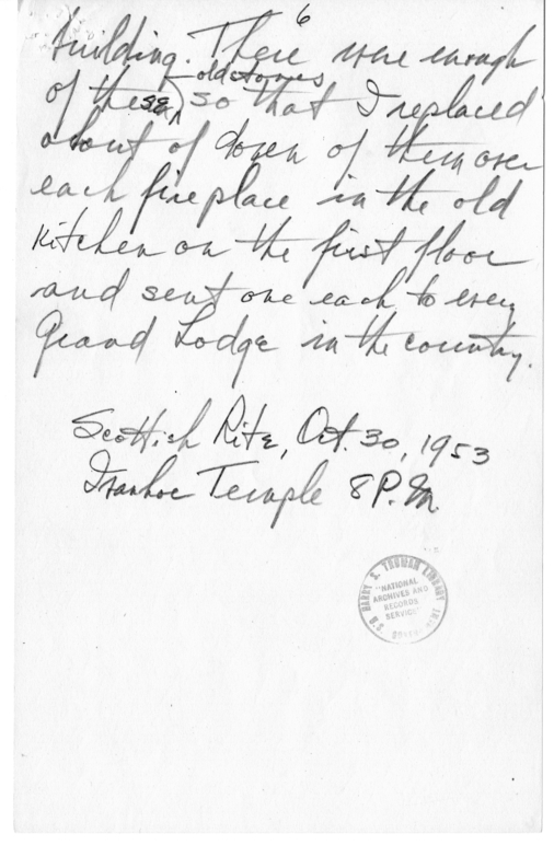 Longhand Note of Former President Harry S. Truman