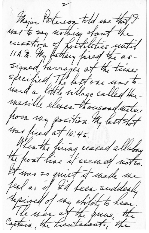 Longhand Note of Former President Harry S. Truman