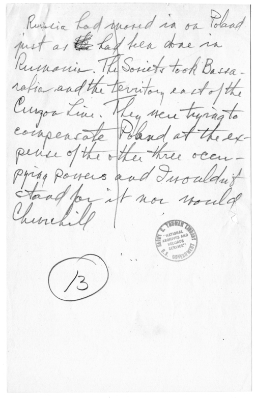 Longhand Note of Former President Harry S. Truman