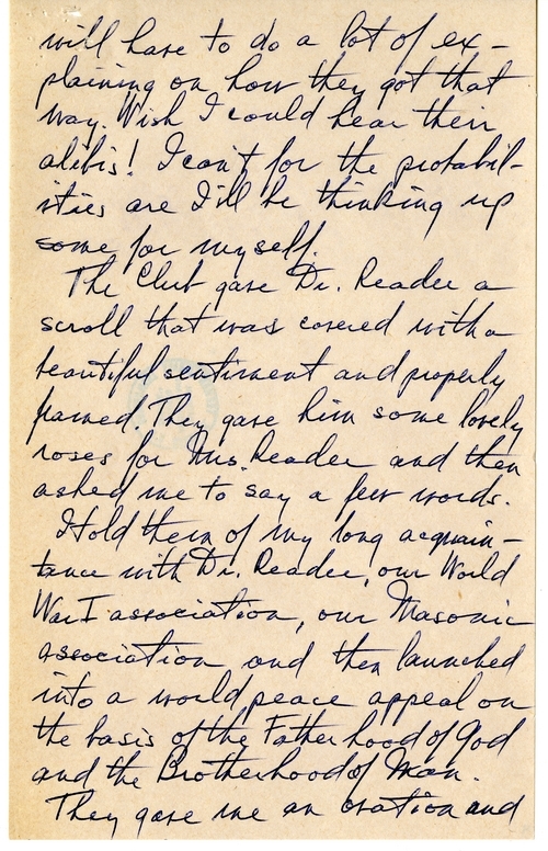 Longhand Note of Former President Harry S. Truman