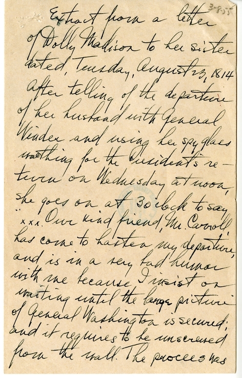 Longhand Note of Former President Harry S. Truman